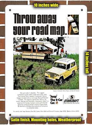 Metal Sign - 1970 Jeep Jeepster Commando Station Wagon- 10x14 inches