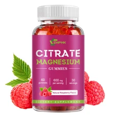 Magnesium Citrate 600mg Gummies Super Strong Effective Vegan Gummy Bear 60 Pills