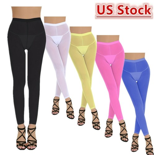 US Sexy Women Spandex High Waist See 