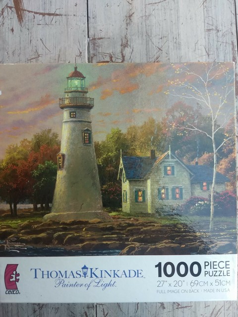 THOMAS KINKADE Painter Of Light 1000 Piece Puzzle w/ old ...