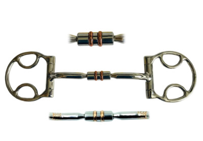 Western Dee Ring Beval Fase Trense mit Kupferrolle Pferdegebiss D Ring Trense