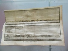 1764 Antique GRAVURE  18ème  VUE ENTREE  CHEQUETAN OU SEGUATENEO CHILI ACAPULCO