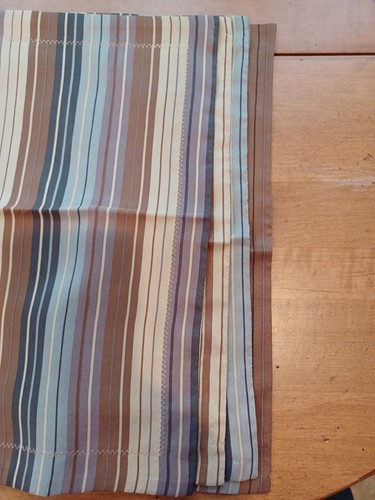 Ann Gish READY TO BED 100% SILK Placemats Set Of 4 Autumn Stripe - Picture 7 of 13