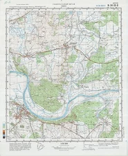 Russian Soviet Military Topographic Map – NEMAN (Russia), 1:50 000, ed. 1988