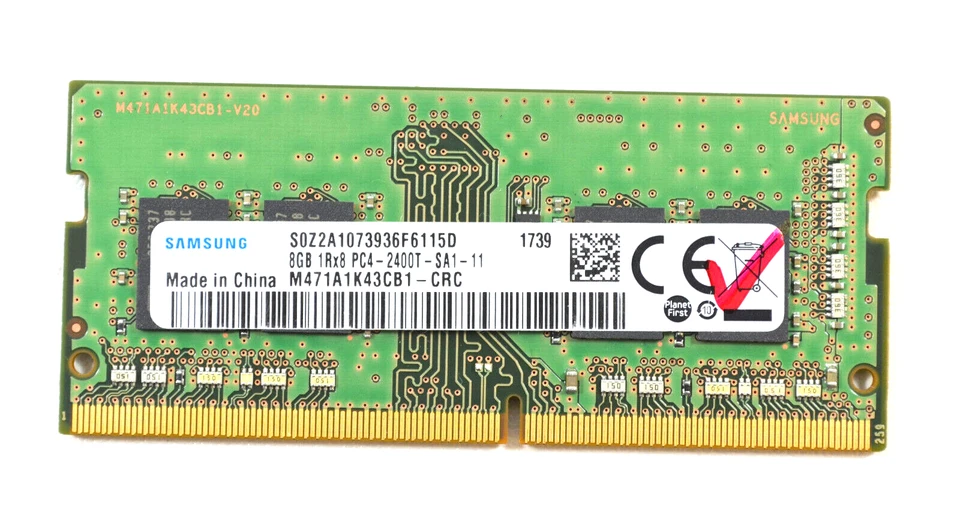 Samsung 8GB 1Rx8 M471A1K43CB1-CRC PC4-19200(DDR4-2400T) SO-DIMM 260 Pins RAM - Bild 2 von 3
