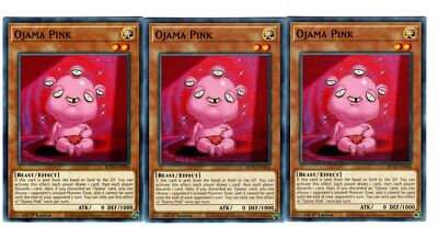 Yugioh- 3X Ojama Pink - Common - 1st Edition - BLVO-EN036 - Near Mint ...