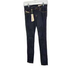 NEW 289 Diesel Women  s Skinzee Super Slim Skinny Low Rise Blue Jeans W25 L32