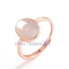 Certified natural Hetian jade smoke purple 925 silver inlaid egg face ring