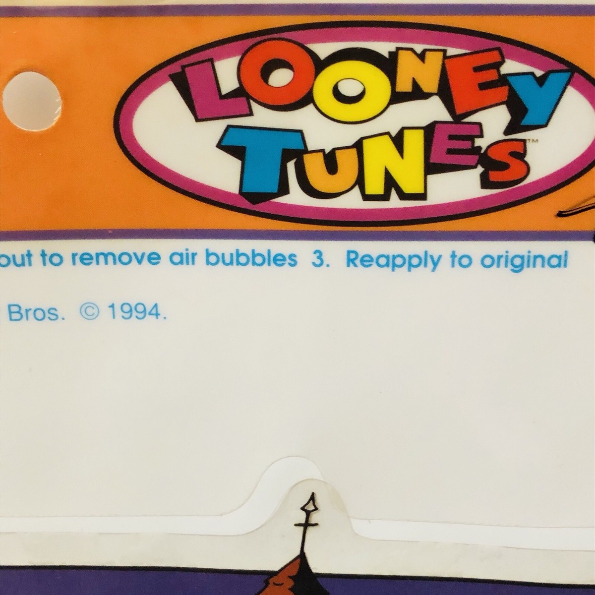 🎃 Décos Halloween Looney Tunes 1997 – Stickers Vitre RARES, Neufs (lot De 3)