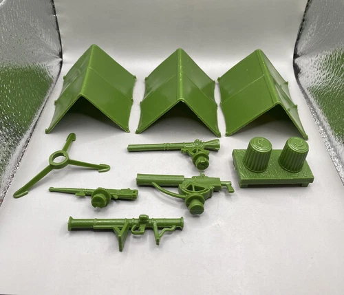 Vintage Marx 50s/60s Military Plastic Playset Accessory Lot