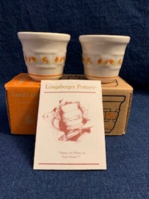 Longaberger Set of Two Candy Corn Votives NEW IN BOX