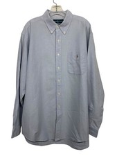 Ralph Lauren Men's size XL Blue Classic Fit Button Down Shirt Long Sleeve FLAW