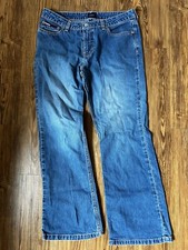 Tommy Hilfiger Women's Jeans Y2K 11 Flag Blue Vintage Spell out Flare 30