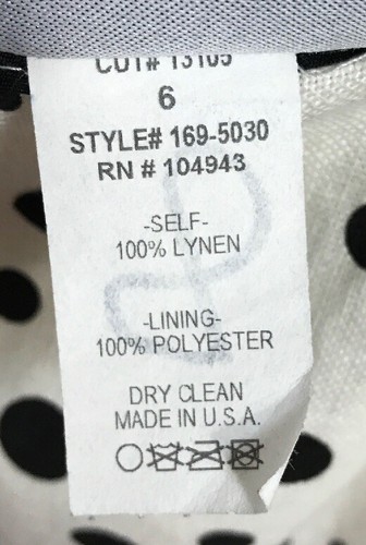 Veranique Young For W White Black Polka Dot Dress Size 6 Rockabilly Tulle - Picture 6 of 9