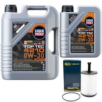 MotoröL Set 4210 0W-30 Liqui Moly 6 Liter + ÖLfilter FüR Audi TT Seat Skoda VW