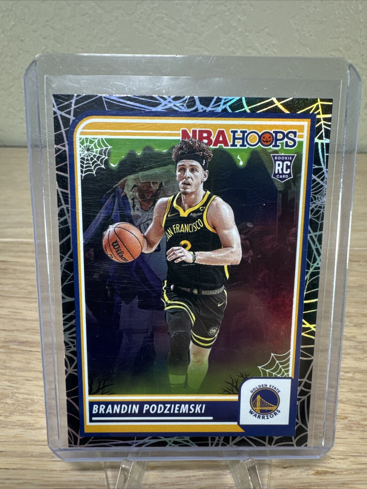 2023-24 Haunted Hoops Spider Web Holo SSP Brandin Podziemski 15 Rookie Card RC