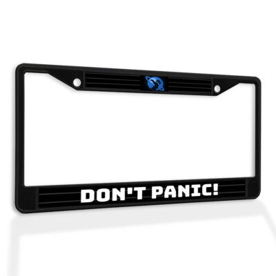 Metal License Plate Frame Vinyl Insert Don'T Panic! Weatherproof Car Accessories
