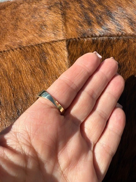 Nuevo anillo de diamantes naturales para hombre, oro amarillo de 14k, diamantes de 0,80 kt, talla 12 Foto 3 de 4