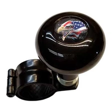 Black Steering Wheel Suicide Spinner Power Handle Knob Car & Truck - USA EAGLE