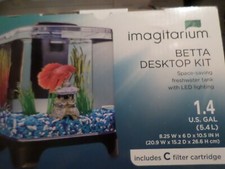 Imagitarium Desk Top Pecera para Peces Beta.Incluye filtro, calentador, castillo,etc