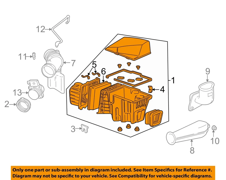 Used Air Cleaner Assembly fits: 2005 Pontiac Aztek Base Grade A — 第 3/4 张图片