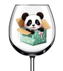 12x Panda In Box Tumbler Wine Glass Bottle Vinyl Sticker Decals s733