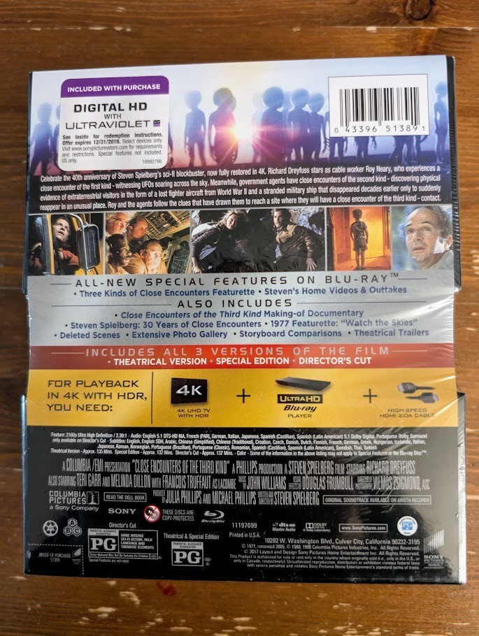 Close Encounters of the Third Kind Anniversary Gift Set [4K Ultra