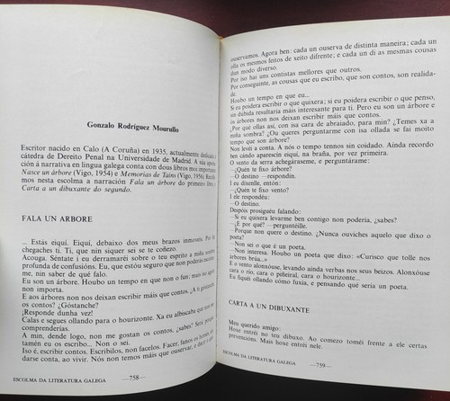 ESCOLMA DA LITERATURA GALEGA 2 TOMOS PROSA I Y II+TEATRO PAGS TAPA DURA ED 1986 - Imagen 2 de 3