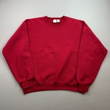 Vintage MJ Soffe Sweatshirt Mens XL Red Blank Pullover USA Made 90s