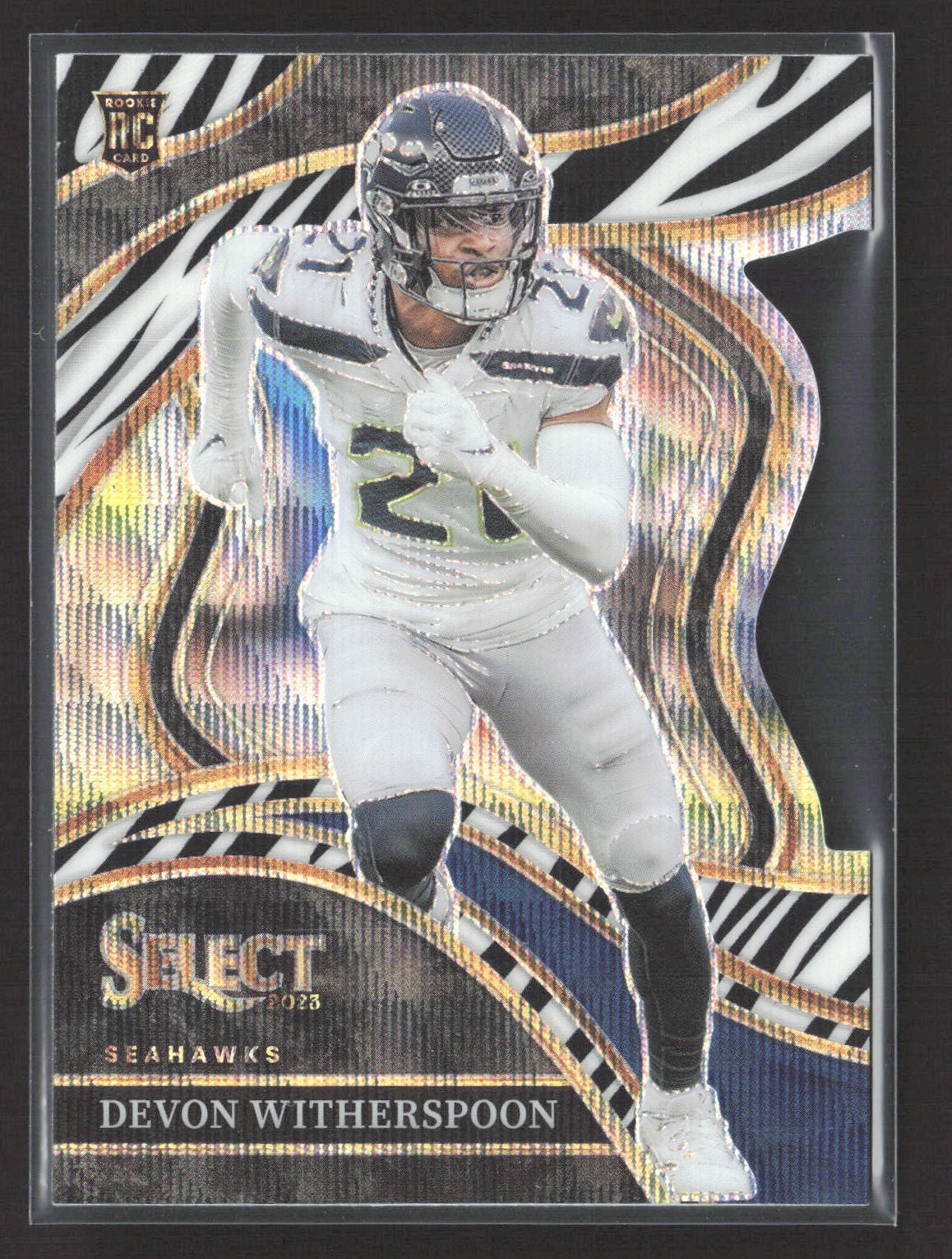 2023 Panini Select Club Level Devon Witherspoon #273 Zebra Prizm Die-Cut (RC)