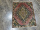 Anatolian Geometric Vintage Turkish Rug,VillageMade Turkish VintageRug 1.10x2.5 — photo 1