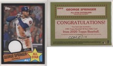 2020 Topps 1985 Baseball All-Stars Relics Black /199 George Springer #85ASR-GS