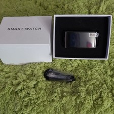 Smart Bracelet Fitness Tracker Black Silicone Band Silver Case Android iOS