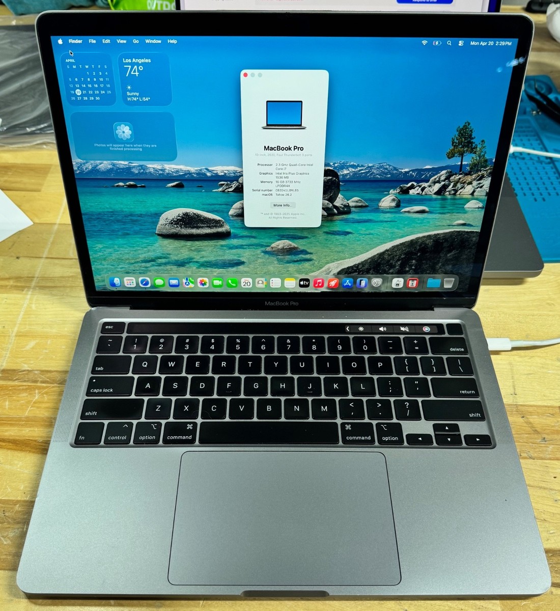 2020 MacBook Pro 13” A2251 Space Gray – i7 2.3GHz 16GB RAM 512GB