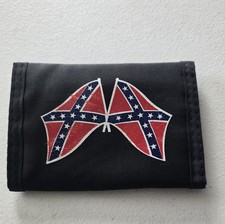 Longhorn Flag Cowboy Men Wallet Western Bifold Vintage Nylon Korea