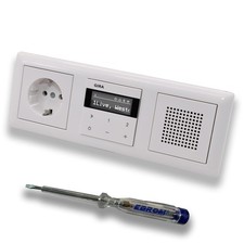 Gira UP IP Internet Radio 232003 Bluetooth Lautsprecher Steckdose reinweiß
