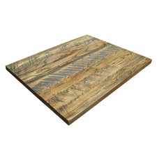 Original Wood Seating TSP-3636 TopShield Square 36x36 Rustic Wood Table Top 1.25