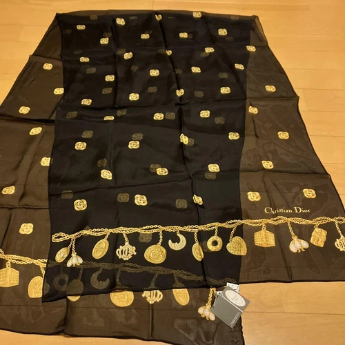 Foulard Christian Dior en soie 55 cm x 175 cm accessoire femme inutilisé