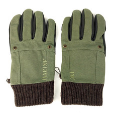 Dakine DK Rambler Brown Leather Palm Green Poly Blend Gloves Mens Large RN 91245