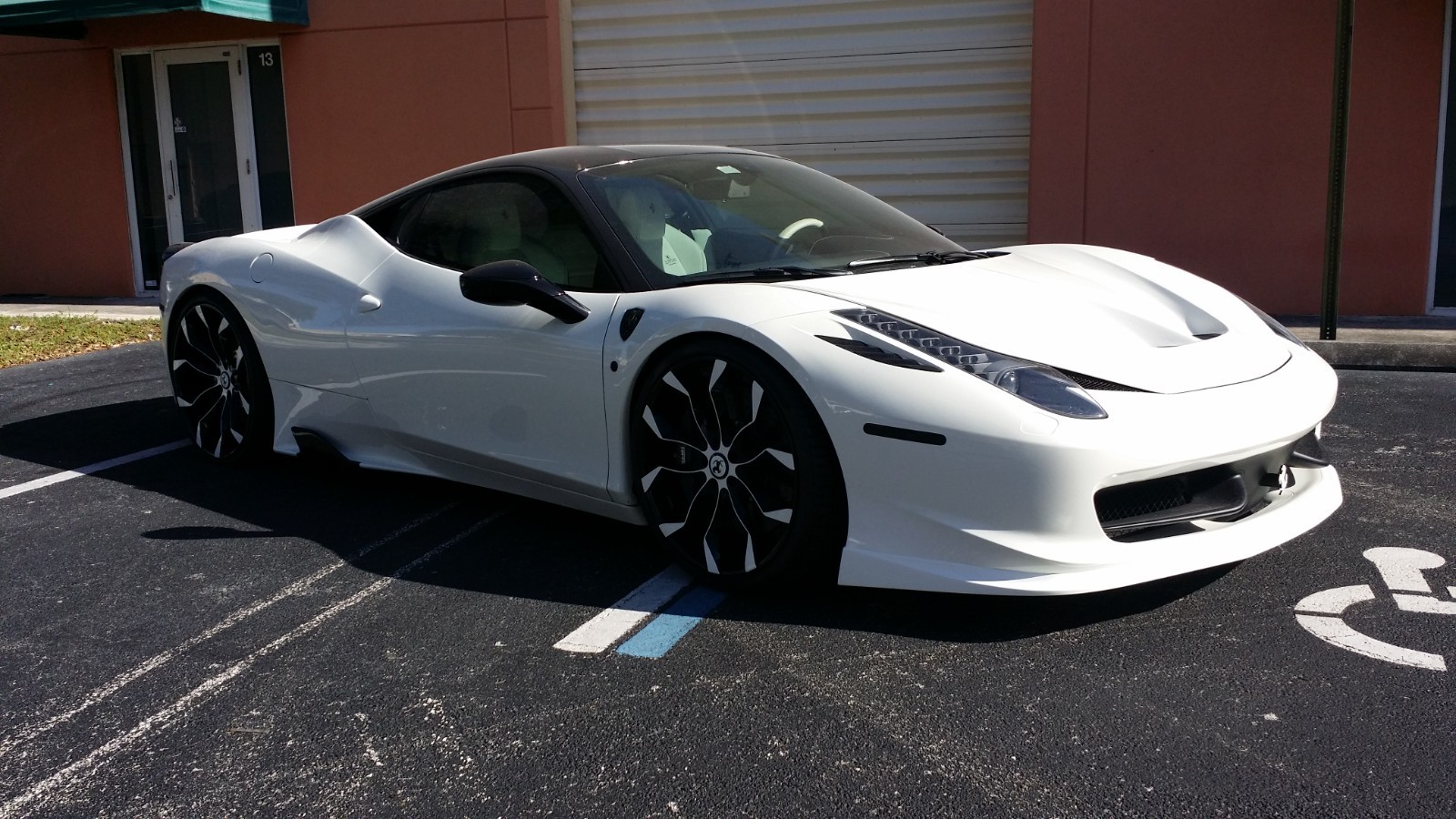 2010-15 Ferrari 458 Italia Speciale Front Hood with Grills FRP  Made in USA
