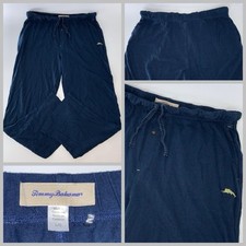 Tommy Bahama Lounge Pajama Pants Men  s L Blue Cotton Modal Drawstring YGI R5-154