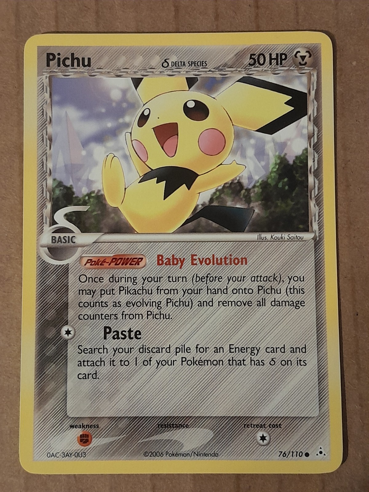 Pokemon Pichu 76/110 ex Holon Phantoms NM See Pictures