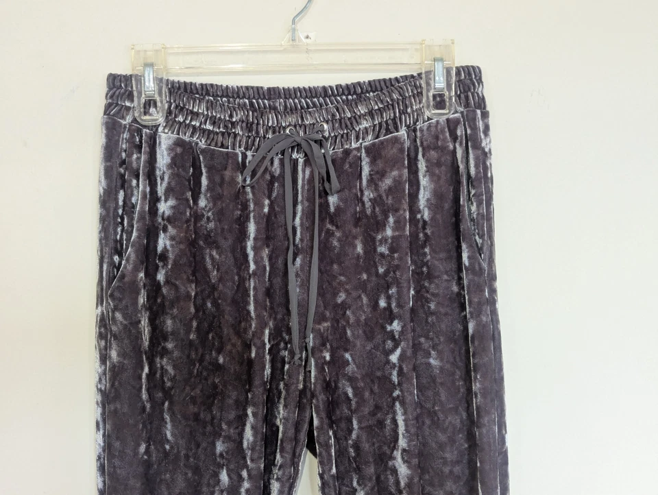 Pantalones de chándal Harlowe Graham para mujer de terciopelo aplastado talla M gris Wimsigoth Grunge Fairy Foto 3 de 4
