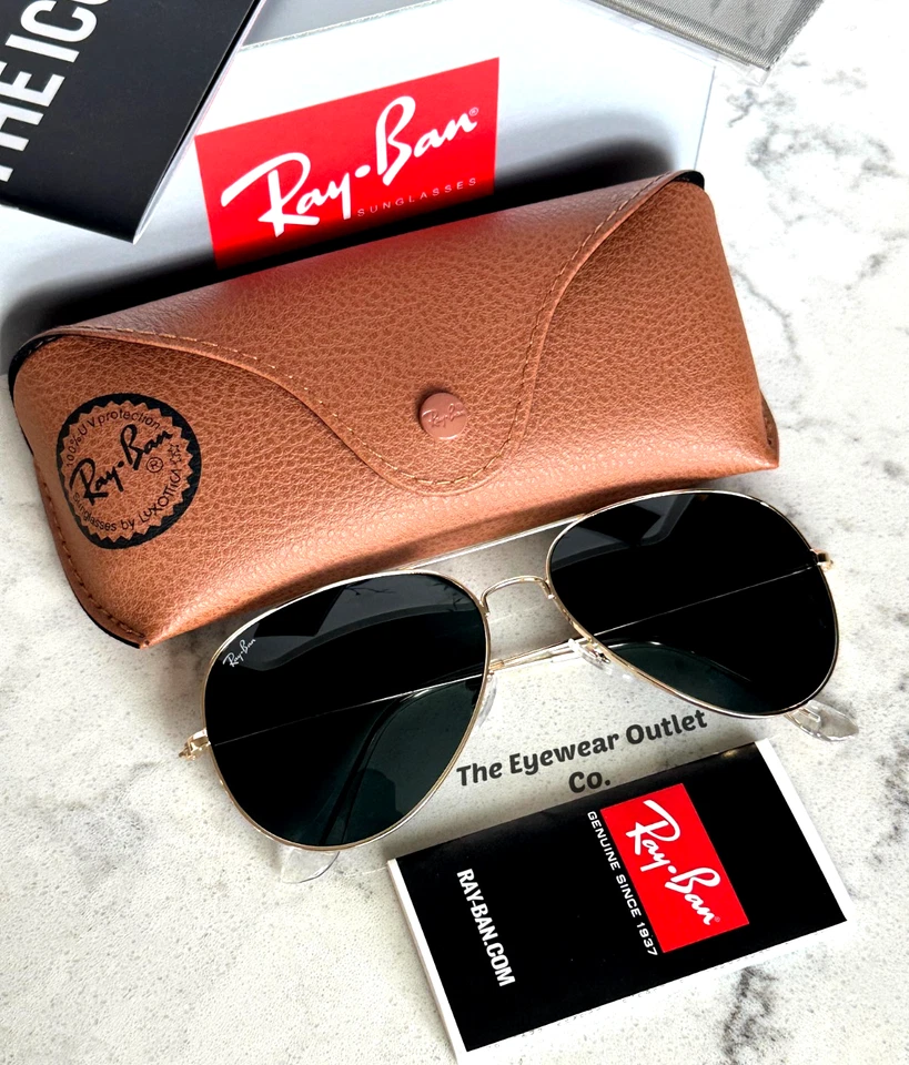 Tela de loja Rayban clássica preta lente aviador RB3025 58/62 homens/mulheres piloto - Imagem 3 de 4