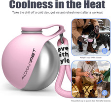 10oz Stainless Steel Dog Water Bottle Portable Travel Pet Water Dispenser