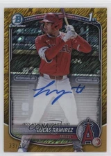 2025 Bowman Chrome Prospect Gold Shimmer Refractor 33/50 Lucas Ramirez Auto 0ok8