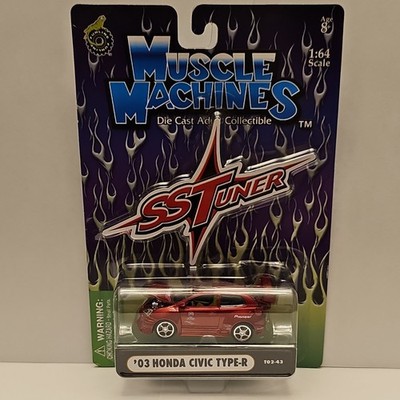 Muscle Machines SSTuner '03 Honda Civic Type-R Red 1:64 Scale Diecast T02-43