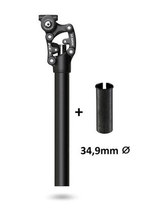 SR Suntour SP25 Parallelogramm Feder-Sattelstütze 31,6mm+34,9mm Adapter 65-95kg
