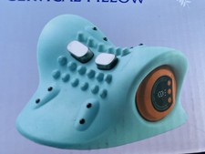 New Dr.Meeti Heated Wave Vibration Electric Cervical Pillow Light Blue