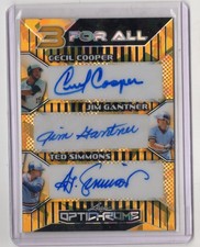 2025 Leaf Optichrome Cecil Cooper Jim Gantner Ted Simmons TRIPLE AUTO TRUE 1/1